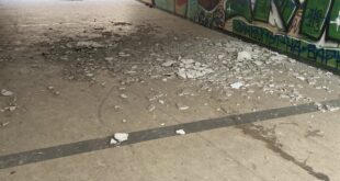Рухна таван на подлез във Варна